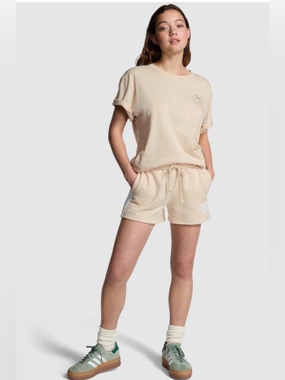 PINK Victoria's Secret Hoodie-Shorts Set